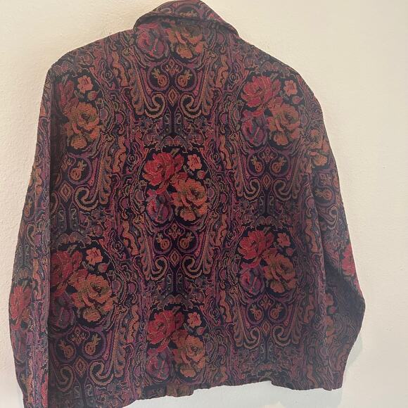 NWOT White Stag Jacket Tapestry Red Multi Floral SZL - Picture 6 of 11